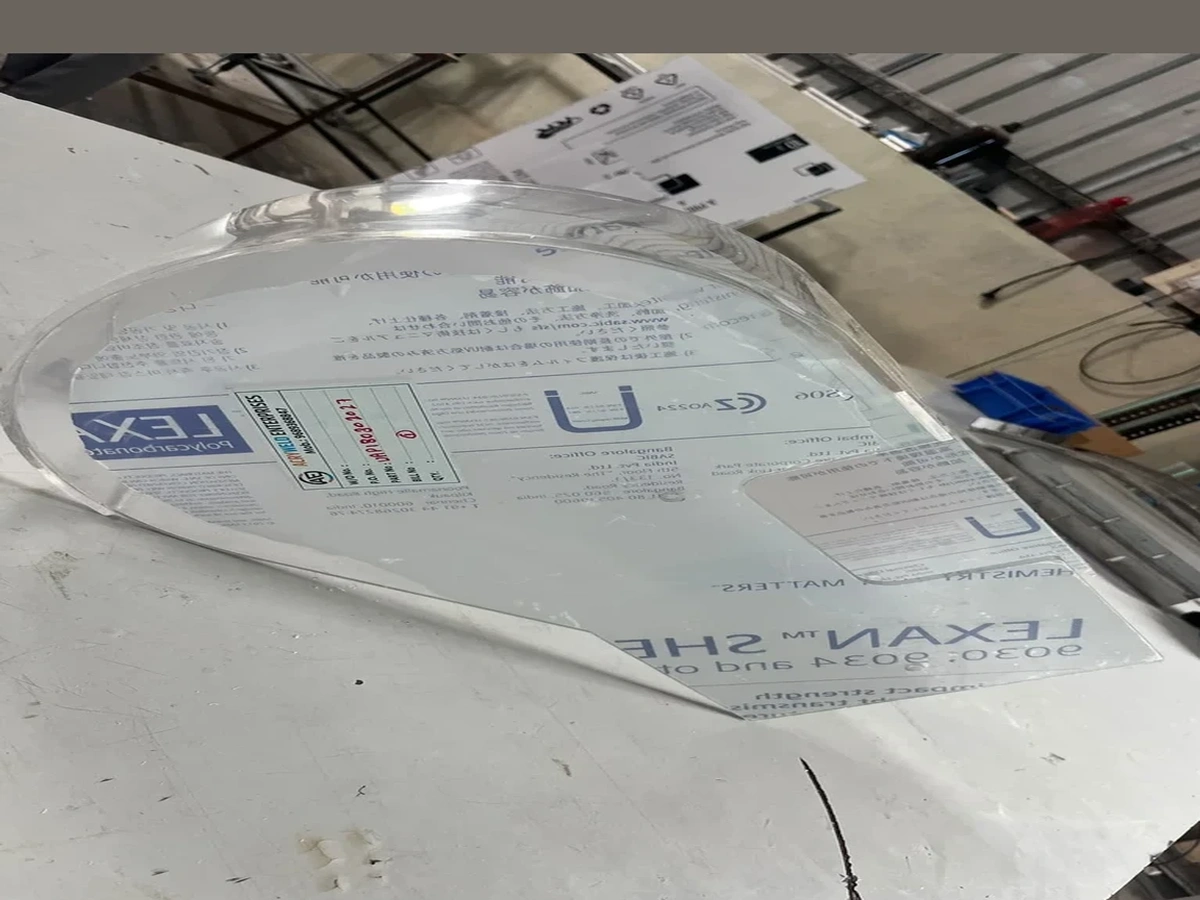 Curved Polycarbonate Machine Shield